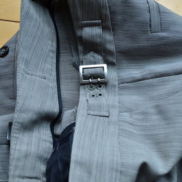 Theory Striped Wool Wide Leg Pants Size 4 Women - Picture 7 of 11